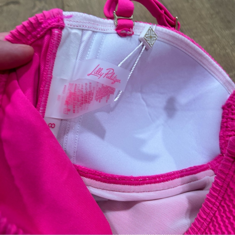 NWT $174 Lilly Pulitzer Anneli one piece bathing suit in pink - Picture 7 of 9